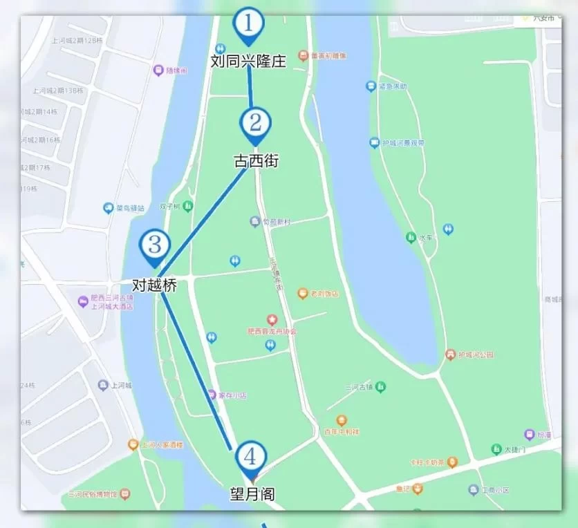 City Walk Routes in Sanhe Ancient Town