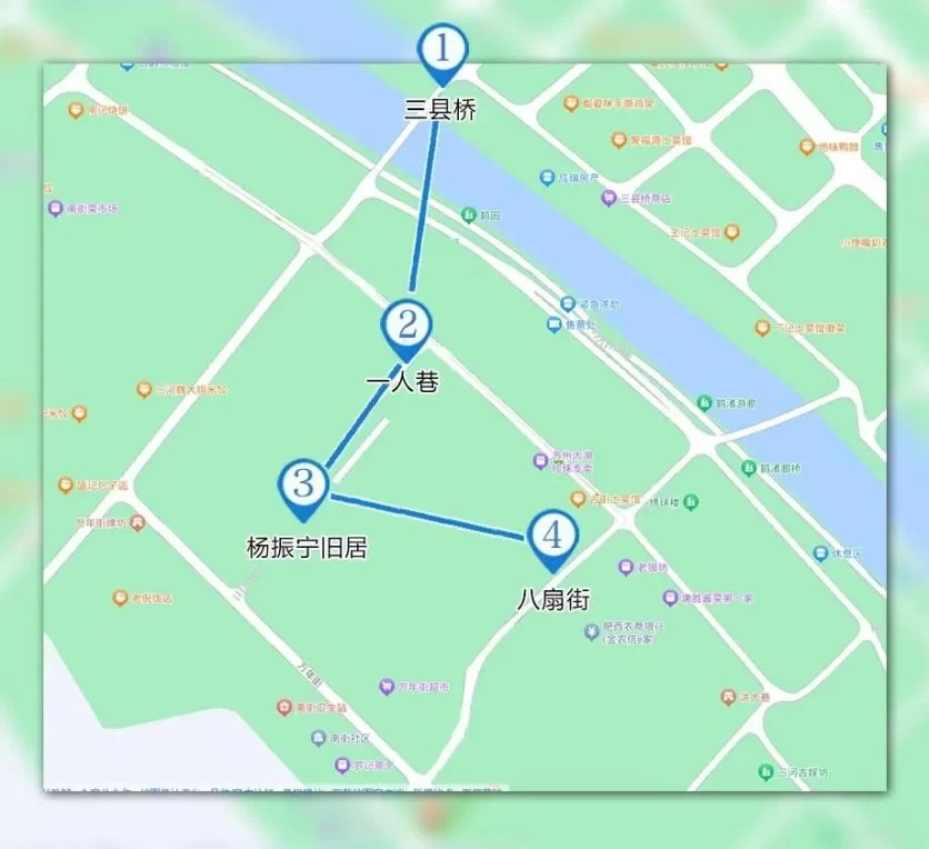 City Walk Routes in Sanhe Ancient Town 