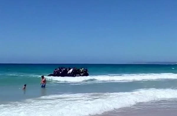 Spanish Cadiz Beach Encountered North African Refugees