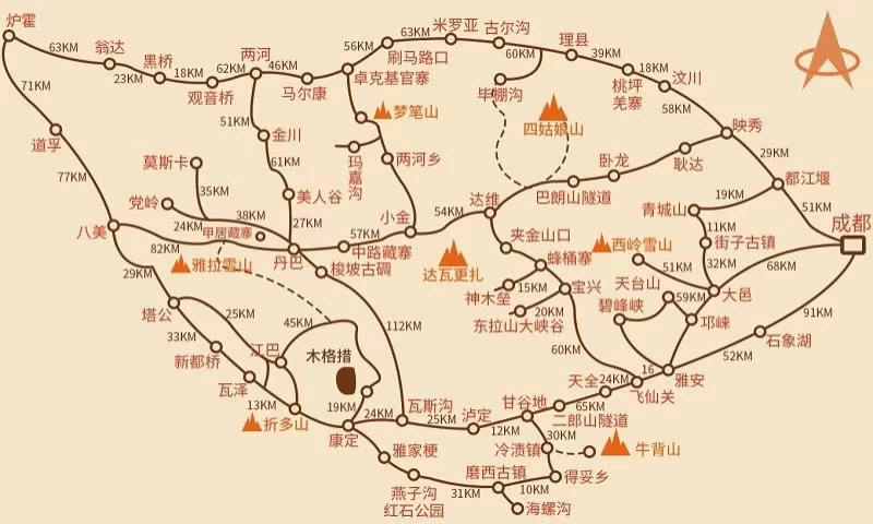 Recommended 5-Day Self-Driving Route for Sichuan Western Small Ring Road 